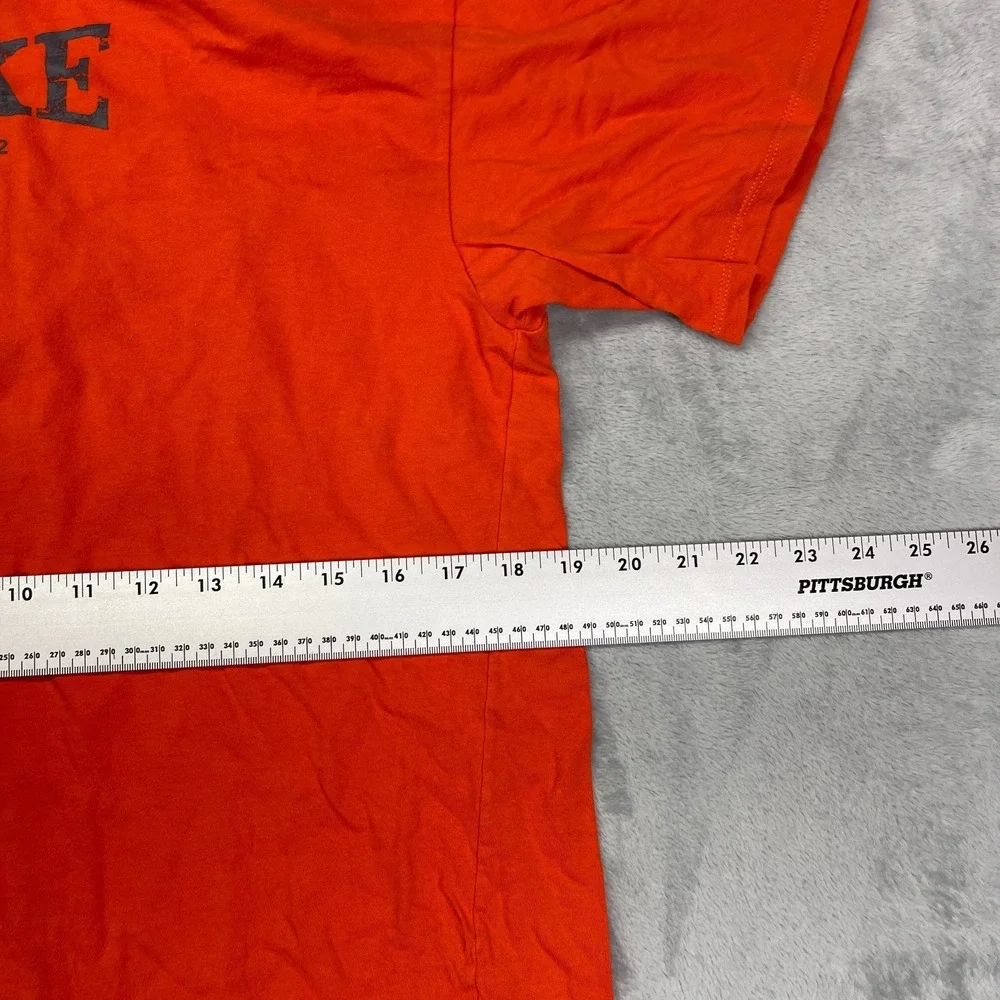 Nike Shirt Mens Small Orange Graphic Logo Athletic Cut Crew Neck‎ Pullover Tee